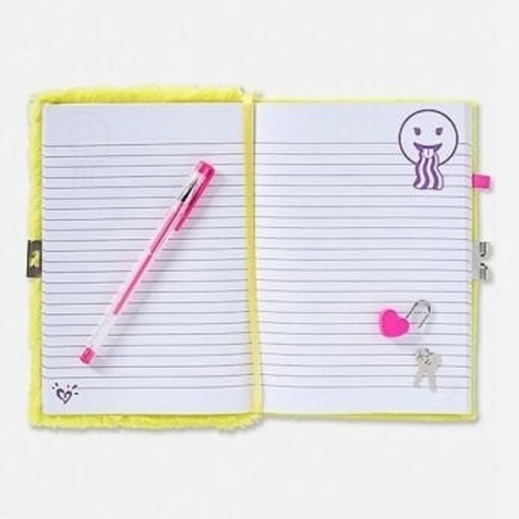 Rainbow Fuzzy Fur Smiley Emoji Journal Diary - Picture 7 of 7